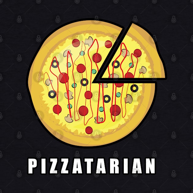 Pizzatarian - Funny Pizza Saying by DesignWood Atelier
